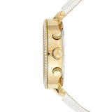 Michael Kors Parker White Dial with Diamonds White Leather Strap Watch for Women - MK2290 Authentic Buy Shop Now