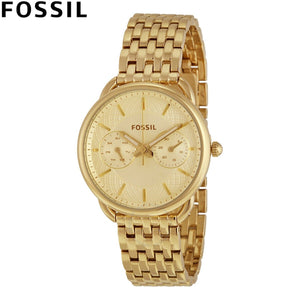 Fossil Tailor Gold Dial Gold Steel Strap Watch for Women - ES3714 Authentic Buy Shop Now