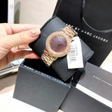 Marc Jacobs Marci Crystals Rose Gold Dial Rose Gold Steel Strap Watch for Women - MBM3192 Authentic Buy Shop Now