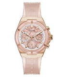 Guess Athena Rose Gold Dial Rose Gold Rubber Strap Watch for Women - GW0409L3 Authentic Buy Shop Now