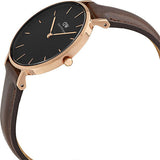 Daniel Wellington Classic Petite Bristol Black Dial Brown Leather Strap Watch For Women - DW00100165 Authentic Buy Shop Now