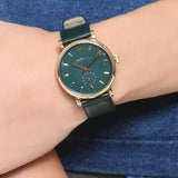 Marc Jacobs Baker Mini Green Dial Green Leather Strap Watch for Women - MBM1272 Authentic Buy Shop Now