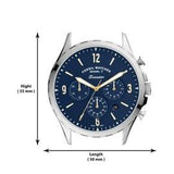 Fossil Forrester Chronograph Blue Dial Brown Leather Strap Watch for Men - S5607 Authentic Buy Shop Now