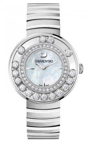 Swarovski Lovely Crystal Mother of Pearl Dial Silver Steel Strap Watch for Women - 1160307 Authentic Buy Shop Now