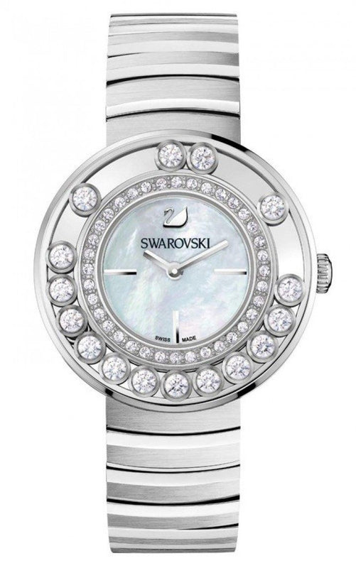 Swarovski Lovely Crystal Mother of Pearl Dial Silver Steel Strap Watch for Women - 1160307 Authentic Buy Shop Now