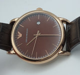 Emporio Armani Luigi Classic Brown Dial Brown Leather Strap Watch For Men - AR2503 Authentic Buy Shop Now