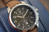 Maserati Successo Black Dial Beige Leather Strap Watch For Men - R8851121004 Authentic Buy Shop Now