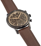 Fossil Goodwin Chronograph Brown Dial Brown Leather Strap Watch for Men - FS5529 Authentic Buy Shop Now