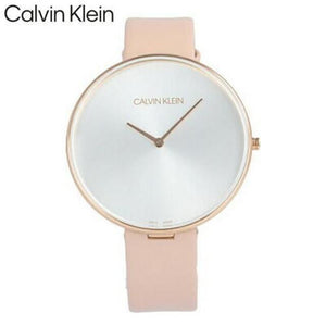 Calvin Klein Full Moon Silver Dial Pink Leather Stap Watch for Women - K8Y236Z6 Authentic Buy Shop Now
