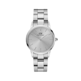 Daniel Wellington Iconic Link Unitone Silver Dial Silver Steel Strap Watch For Women - DW00100402 Authentic Buy Shop Now