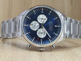 Hugo Boss Pioneer Blue Dial Silver Steel Strap Watch for Men - 1513713 Authentic Buy Shop Now