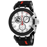 Tissot T Race Chronograph White Dial Black Silicone Strap Watch For Men - T115.417.27.011.00 Authentic Buy Shop Now