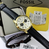 Fossil Grant Chronograph White Dial Black Leather Strap Watch for Men - FS5272 Authentic Buy Shop Now