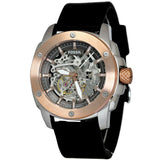 Fossil Modern Machine Automatic Skeleton Dial Black Leather Strap Watch for Men - ME3082 Authentic Buy Shop Now