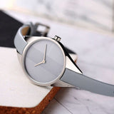 Calvin Klein Rebel Grey Dial Grey Leather Strap Watch for Women - K8P231Q4 Authentic Buy Shop Now