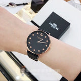 Coach Perry Black Dial Black Leather Strap Watch for Women - 14503042 Authentic Buy Shop Now
