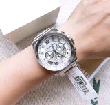 Michael Kors Brecken Chronograph Silver Dial Silver Steel Strap Watch For Women - MK8562 Authentic Buy Shop Now
