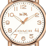 Coach Delancey White Dial Rose Gold Steel Strap Watch for Women - 14502262 Authentic Buy Shop Now