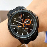 Maserati SFIDA Chronograph Quartz Stainless Steel Black Dial Watch For Men - R8851123007 Authentic Buy Shop Now