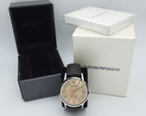 Emporio Armani Kappa Classic Brown Dial Brown Leather Strap Watch For Men - AR9106 Authentic Buy Shop Now