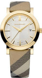 Burberry Heritage Silver Dial Leather Strap Watch for Women - BU1398 Authentic Buy Shop Now