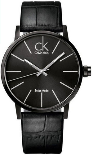 Calvin Klein Black Dial Black Leather Strap Watch for Women - K7622401 Authentic Buy Shop Now