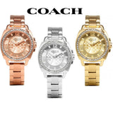 Coach Mini Boyfriend Diamonds Silver Dial Silver Steel Strap Watch for Women - 14501699 Authentic Buy Shop Now