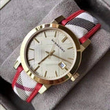 Burberry The City Champagne Dial Leather Strap Watch for Women - BU9139 Authentic Buy Shop Now