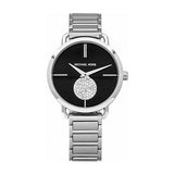 Michael Kors Portia Black Dial Silver Steel Strap Watch for Women - MK3638 Authentic Buy Shop Now