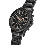 Maserati SFIDA Chronograph Black Dial Black Steel Strap Watch For Men - R8873640011 Authentic Buy Shop Now