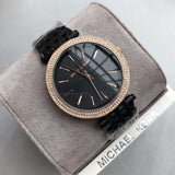 Michael Kors Darci Black Dial Black Steel Strap Watch for Women - MK3407 Authentic Buy Shop Now