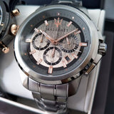 Maserati Successo Chronograph Silver Dial Silver Steel Strap Watch For Men - R8873621004 Authentic Buy Shop Now
