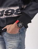 Guess Phoenix Multifunction Black Dial Red Rubber Strap Watch for Men - GW0203G4 Authentic Buy Shop Now