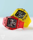 Guess Phoenix Multi Function Black Dial Yellow Rubber Strap Watch for Men - GW0203G6 Authentic Buy Shop Now