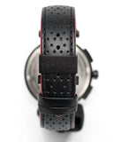 Versace V-Racer Aion Chronograph Black Dial Black Leather Strap Watch for Men - VBR030017 Authentic Buy Shop Now