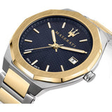 Maserati Stile Black Dial Two Tone Stainless Steel Watch For Men - R8853142008 Authentic Buy Shop Now