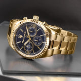 Maserati Competizione Chronograph Blue Dial Gold Steel Strap Watch For Men - R8853100026 Authentic Buy Shop Now