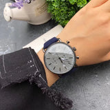 Emporio Armani Aviator Quartz Grey Dial Blue Fabric Strap Watch For Men - AR11144 Authentic Buy Shop Now