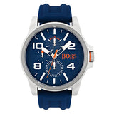 Hugo Boss Detroit Quartz Blue Dial Blue Silicone Strap Watch For Men - 1550008 Authentic Buy Shop Now