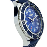 Breitling Superocean II 44mm Blue Dial Blue Rubber Strap Watch for Men - A17392D8/C910/158S/A20SS.1 Authentic Buy Shop Now