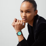 Gucci 25H Quartz Turquoise Dial Silver Steel Strap Watch For Women - YA163409 Authentic Buy Shop Now