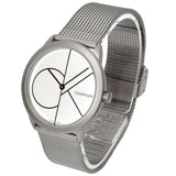 Calvin Klein Minimal White Dial Silver Mesh Bracelet Watch for Women - K3M52152 Authentic Buy Shop Now