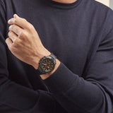 Fossil Bronson Chronograph Black Dial Black Steel Strap Watch for Men - FS5851 Authentic Buy Shop Now