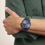 Hugo Boss Skymaster Chronograph Blue Dial Blue Mesh Bracelet Watch for Men - 1513836 Authentic Buy Shop Now