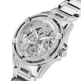 Guess Queen Quartz Silver Dial Silver Steel Strap Watch For Women - GW0464L1 Authentic Buy Shop Now