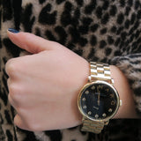 Marc Jacobs Baker Dexter Black Dial Gold Steel Strap Watch for Women - MBM3421 Authentic Buy Shop Now