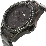 Fossil Riley Multifunction Black Dial Black Steel Strap Watch for Women - ES4519 Authentic Buy Shop Now