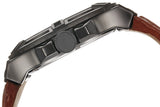 Guess Rigor Analog Black Dial Brown Leather Strap Watch For Men - W0040G8 Authentic Buy Shop Now