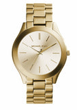 Michael Kors Slim Runway Gold Dial Gold Stainless Steel Strap Watch for Women - MK3179 Authentic Buy Shop Now