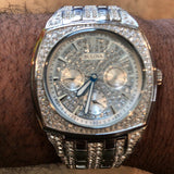 Bulova Crystal Collection Phantom Silver Dial Silver Steel Strap Watch for Men - 96C002 Authentic Buy Shop Now